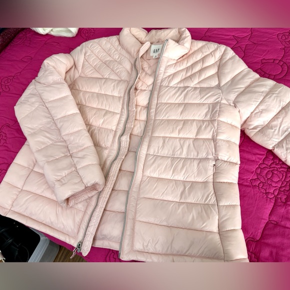 GAP Cold Control Lightweight Misty Pink Rose Puffer Jacket- Size XL - Picture 3 of 10